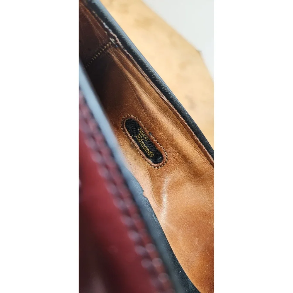Allen Edmonds Grayson Burgundy Leather Tassel Loafers Mens 10.5 B 8217 Dress